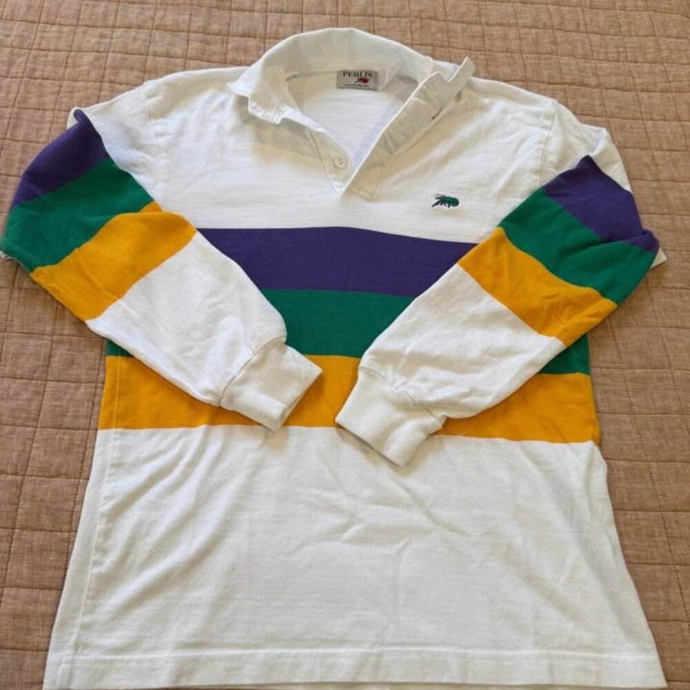 Vintage Perlis Mardi Gras Rugby shirt Men’s XS